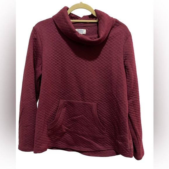 Croft & Barrow - long sleeve cowl neck top - comfy size L - Picture 1 of 2